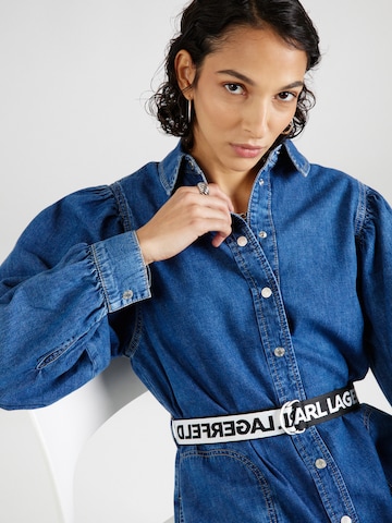 KARL LAGERFELD JEANS - Vestidos camiseiros em azul