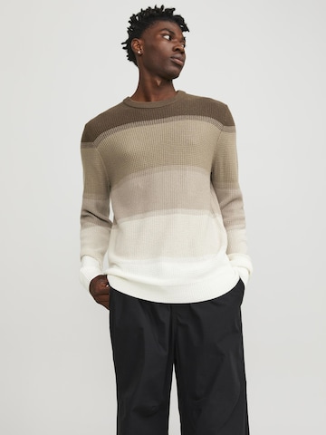 JACK & JONES Sweater in Brown: front