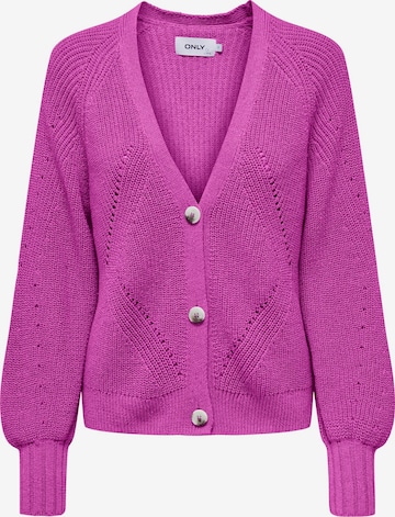 ONLY Strickjacke 'ELLA' in Lila: predná strana