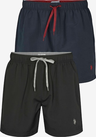 U.S. POLO ASSN. Zwemshorts ' Aza 2-Pack ' in Blauw: voorkant