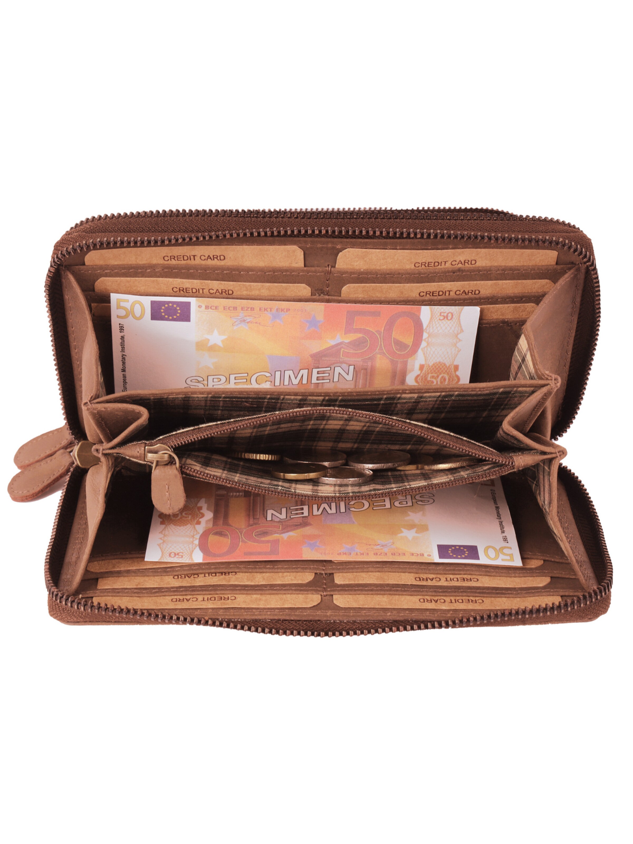 Benthill Portemonnaie 'XXL'‌‌‌‌‌‌‌ in Braun