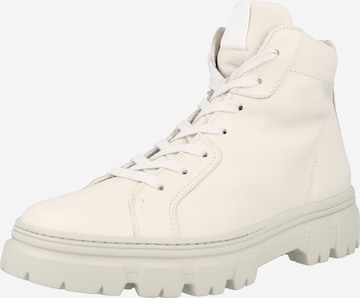 Paul Green Lace-Up Ankle Boots 'Mastercalf' in White: front