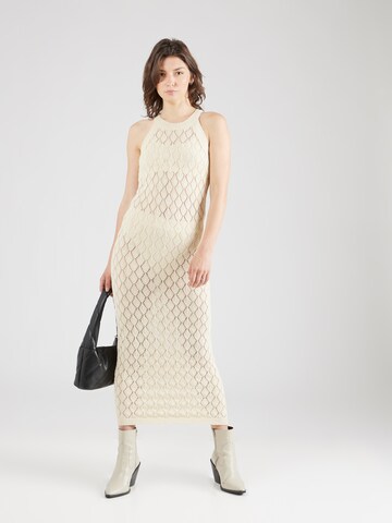 Y.A.S - Vestido de punto en beige: frente