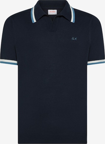 T-shirt 'SUN68 POLO SWEATER STRIPES DETAILS S/S POLO' SUN68 en bleu : devant