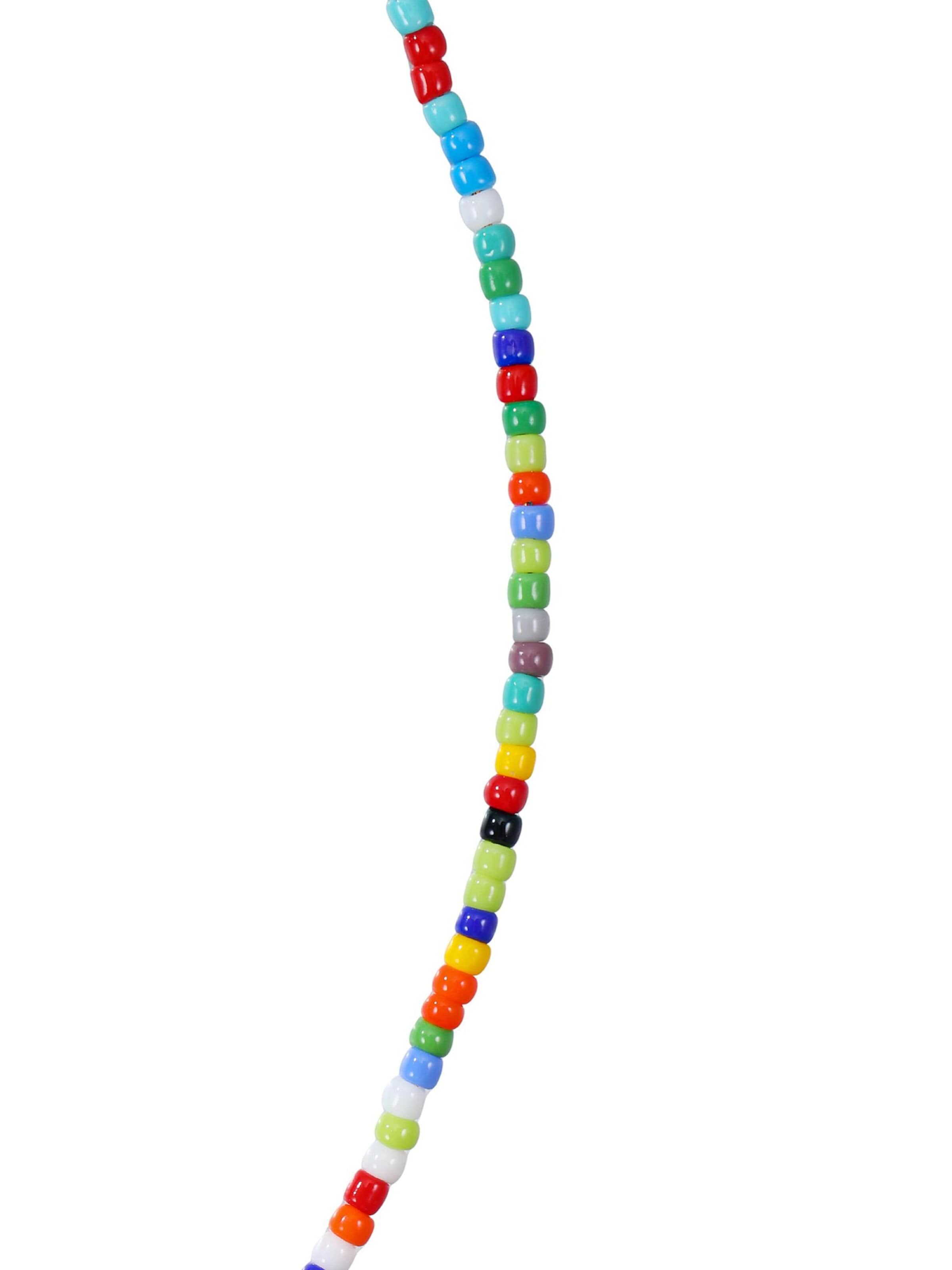 Chaîne 'Multicolor Bead' Hey Happiness en or