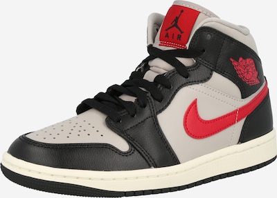 Jordan Sneakers hoog 'Air Jordan 1' in de kleur Lichtgrijs / Rood / Zwart, Productweergave