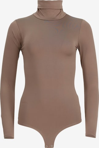Easy Young Fashion Bodysuit in Brown: front