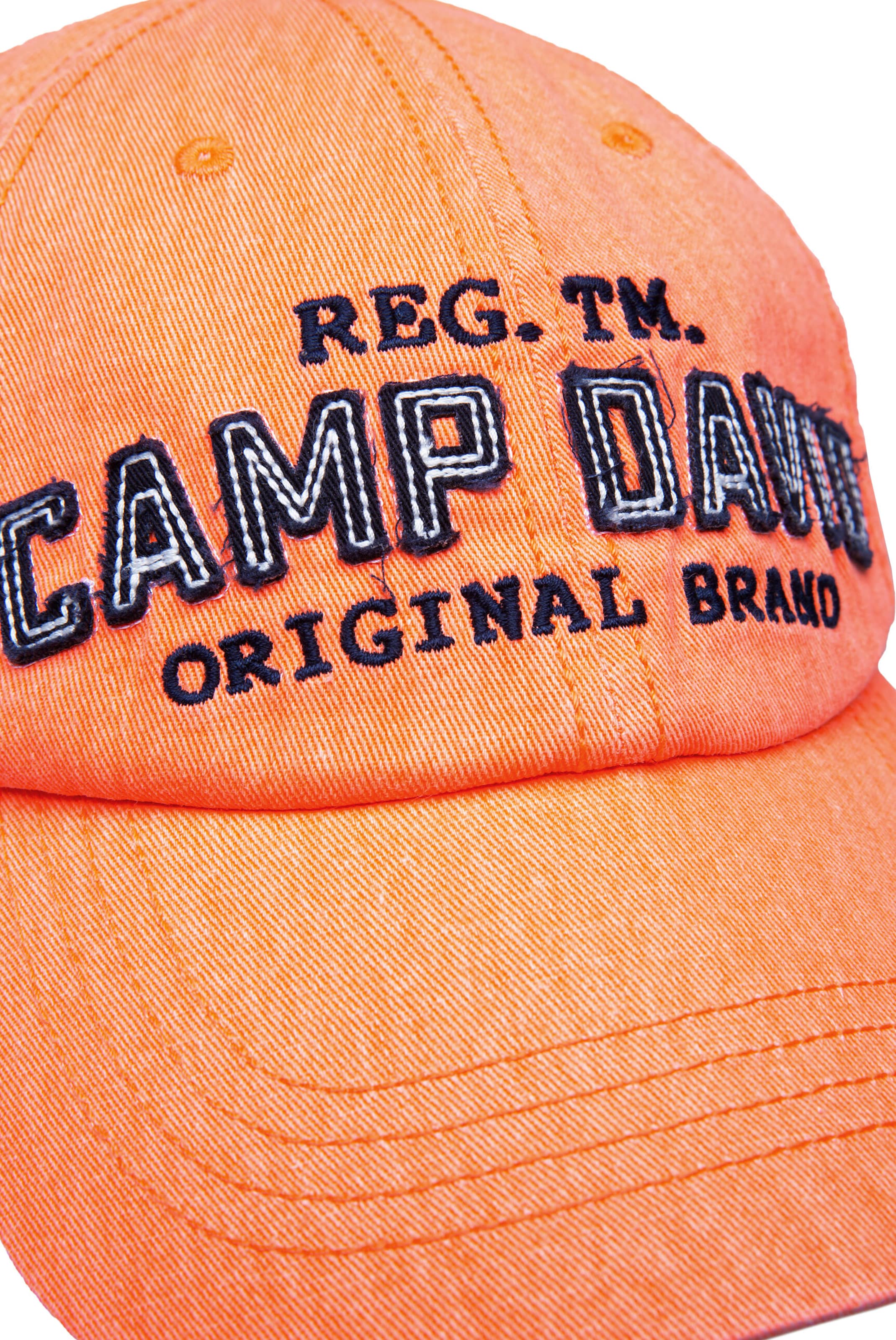 CAMP DAVID Base Cap mit Logo-Applikation in Orange