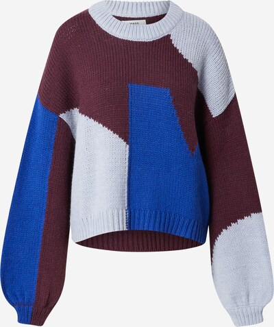 MADS NORGAARD COPENHAGEN Sweater majica 'Wild Heather' u kraljevsko plava / ljubičasto crvena / prljavo bijela, Pregled proizvoda