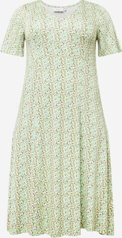 Fransa Curve Summer dress in Green: front