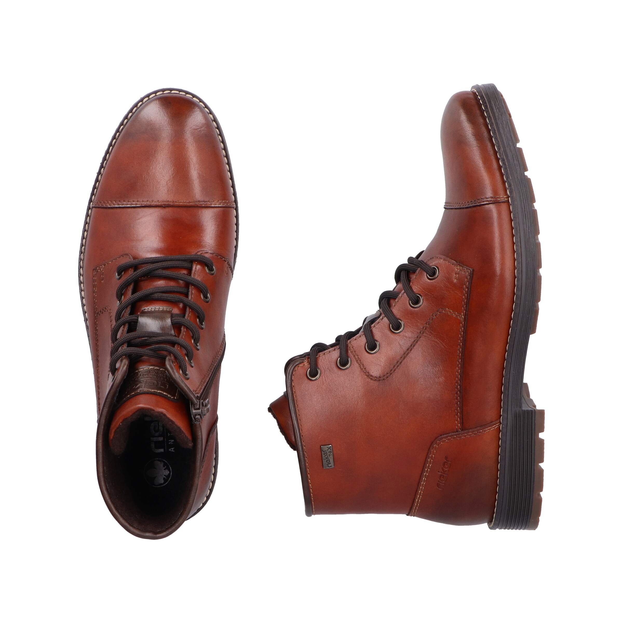 Rieker Lace-Up Boots in Brown