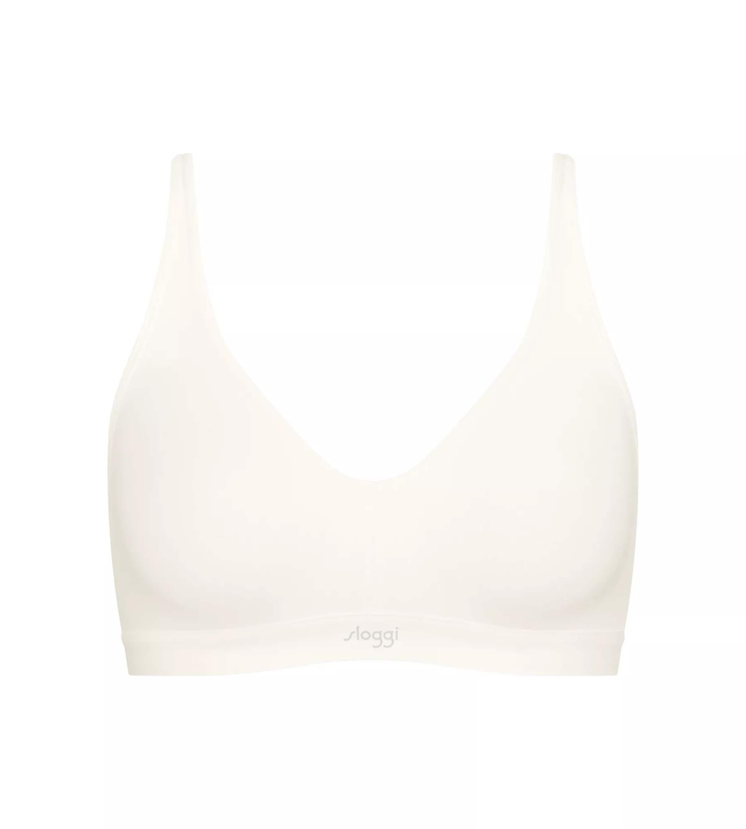 SLOGGI Bygelfri Behå 'EVER' i vit: framsida