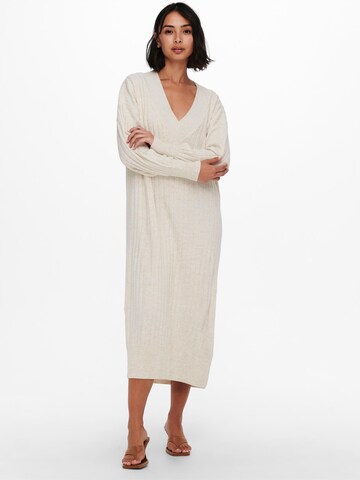 ONLY Knitted dress 'Tessa' in Beige