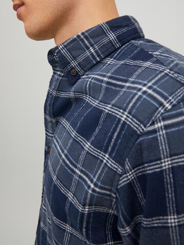 JACK & JONES Regular fit Button Up Shirt 'Barret' in Blue