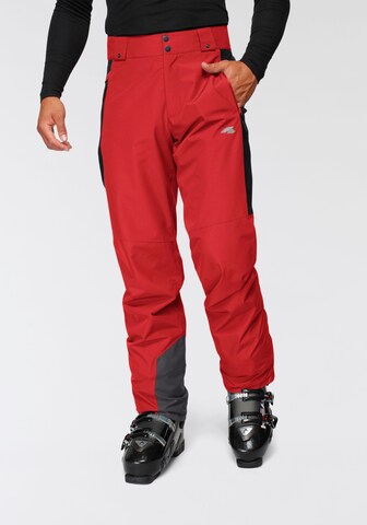 F2 Regular Workout Pants in Red: front