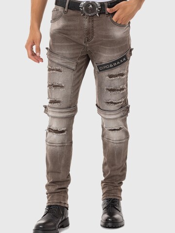 CIPO & BAXX Slim fit Jeans in Brown: front