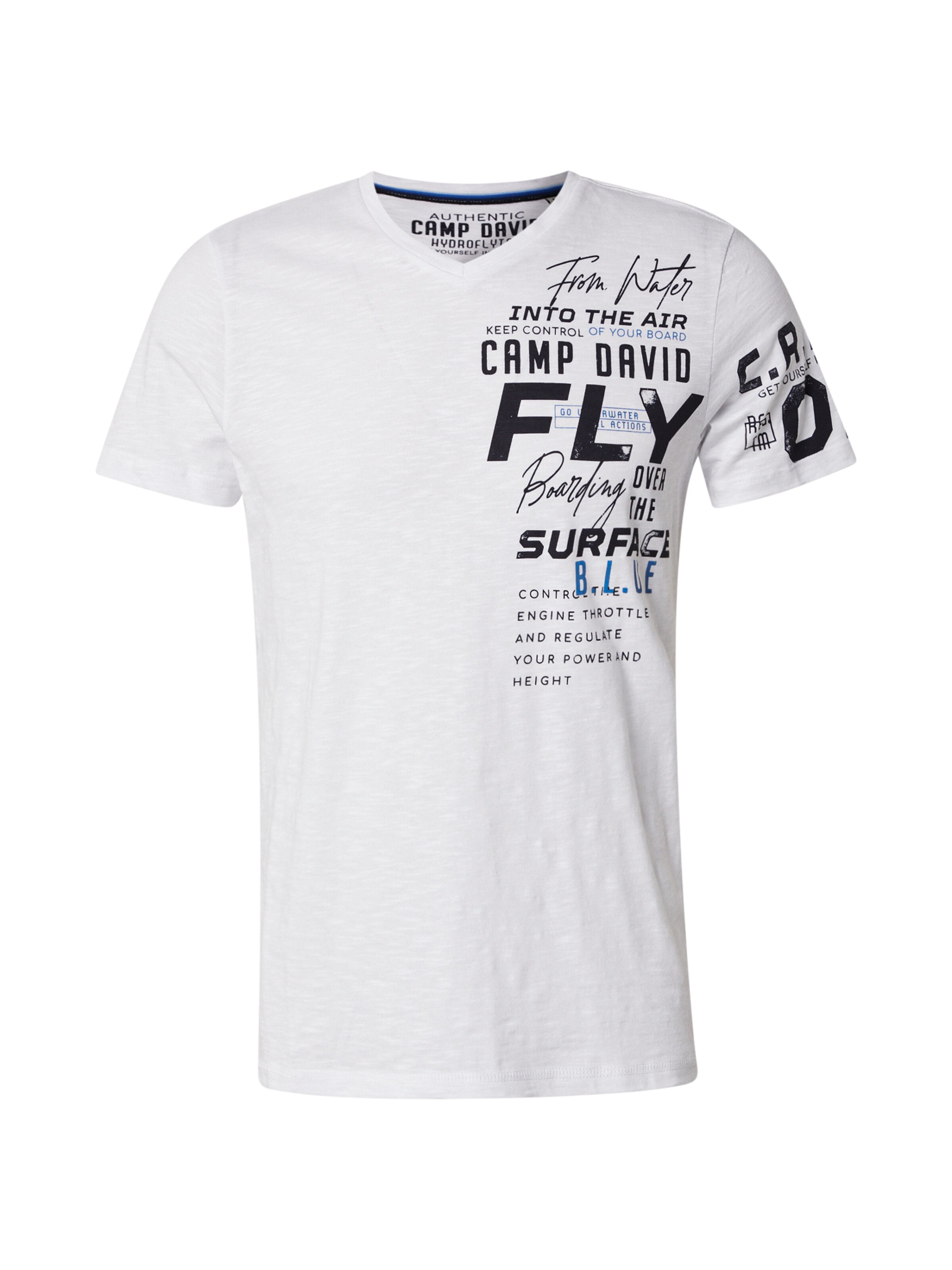 CAMP DAVID Shirt in White: front