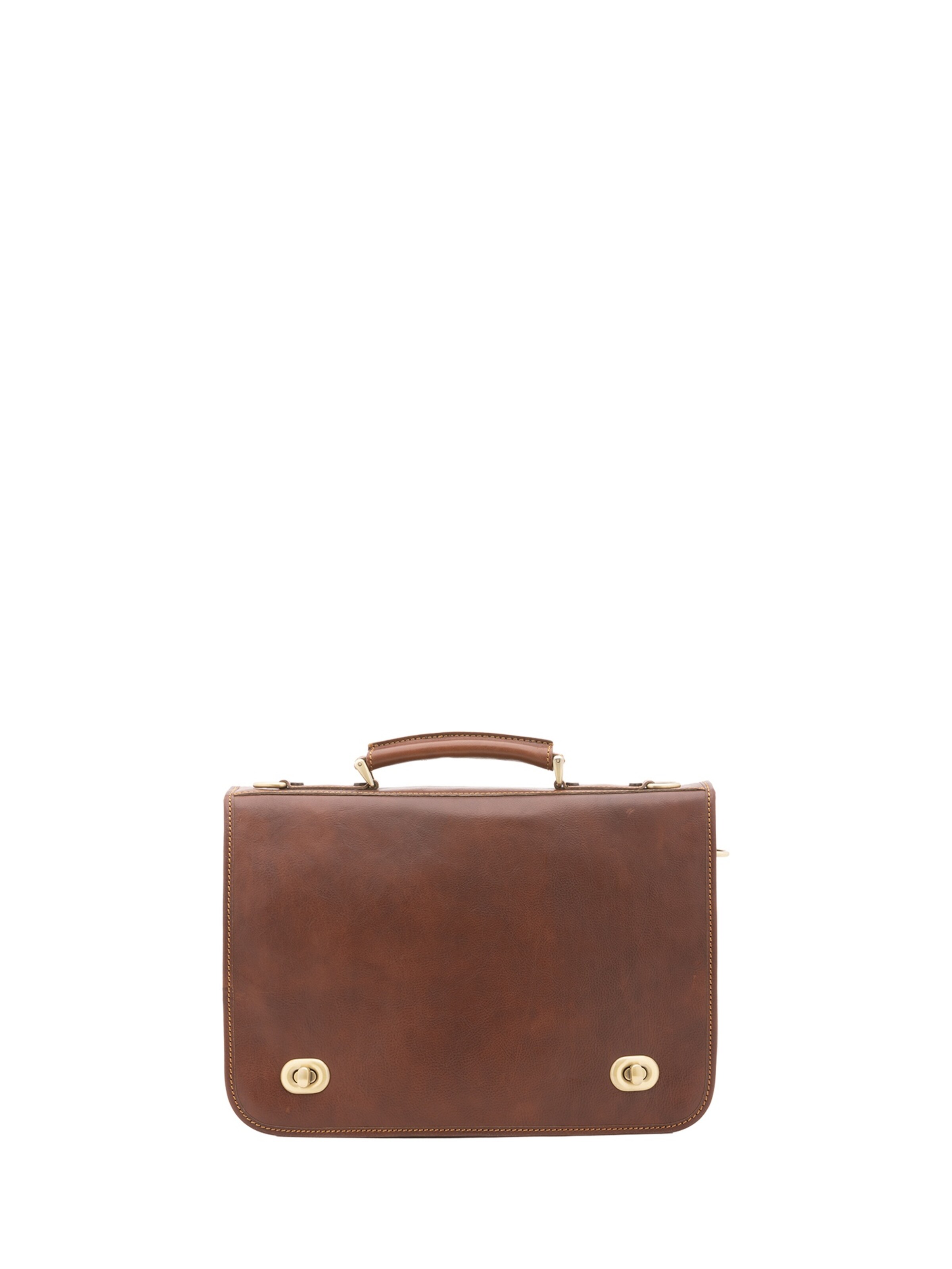 Borsa a mano 'Borsa a Mano Unisex Vera Pelle - Made in Italy' di Alessia Firenze in marrone: frontale