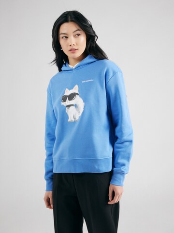 Karl Lagerfeld Sweatshirt 'IKON' in Blue: front