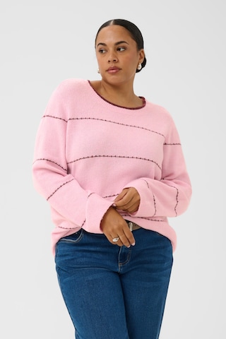 KAFFE CURVE Pullover 'KCElloisa' in Pink: Vorderseite