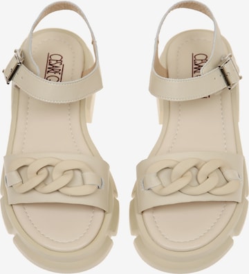 CESARE GASPARI Strap Sandals in Beige