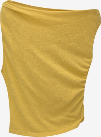 Pull&Bear Top | rumena barva: sprednja stran