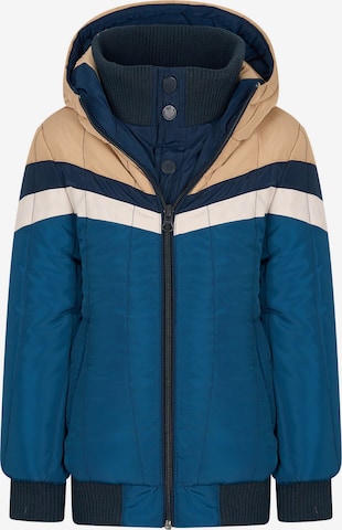 4funkyflavours Winter Jacket 'It's Enough' in Blue: front