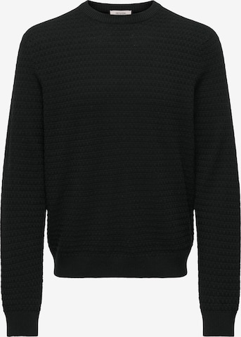 Pullover 'ONSLoui' di Only & Sons in nero: frontale