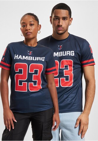 European League of Football T-Shirt 'Hamburg Sea Devils' in Blau: Vorderseite
