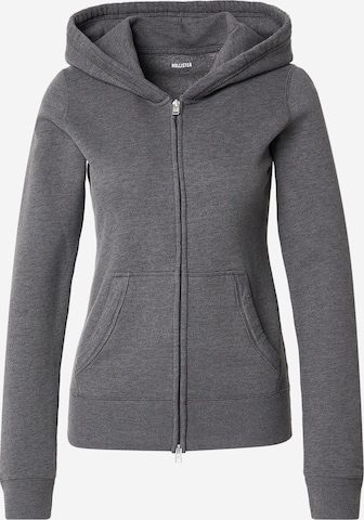 Veste de survêtement HOLLISTER en gris : devant