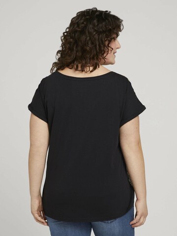 Tom Tailor Women + T-Shirt in Schwarz