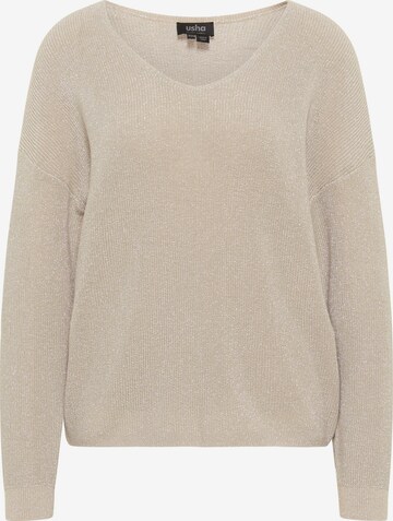 Pull-over usha BLACK LABEL en beige : devant