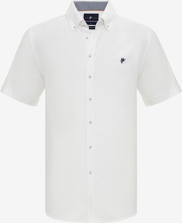 DENIM CULTURE - Ajuste regular Camisa 'KENT' en blanco: frente