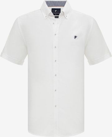 DENIM CULTURE - Ajuste regular Camisa 'KENT' en blanco: frente