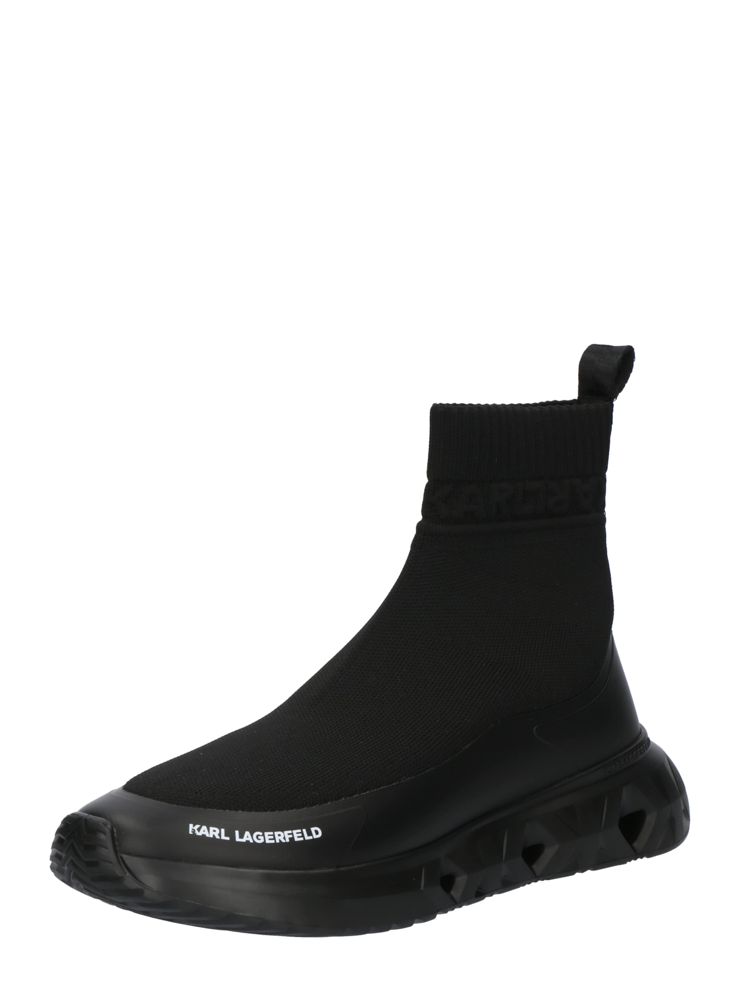 Karl Lagerfeld - Zapatillas deportivas altas 'KITE RUN' en negro: frente