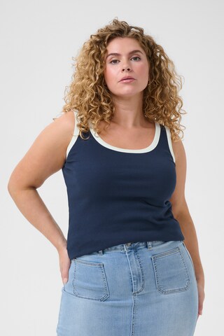 KAFFE CURVE Top 'KCcarina' in Blue: front