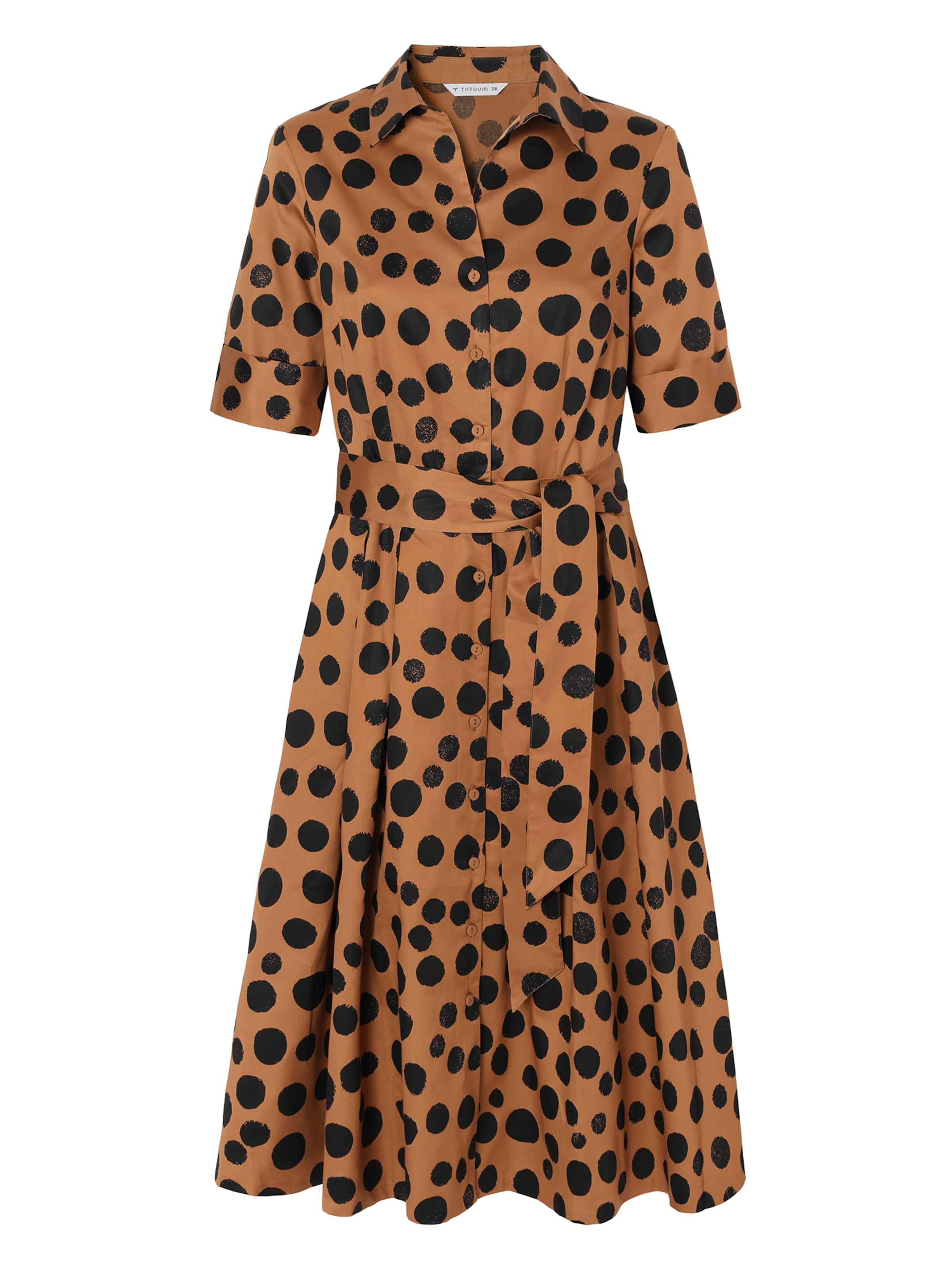 TATUUM Dress in Brown: front