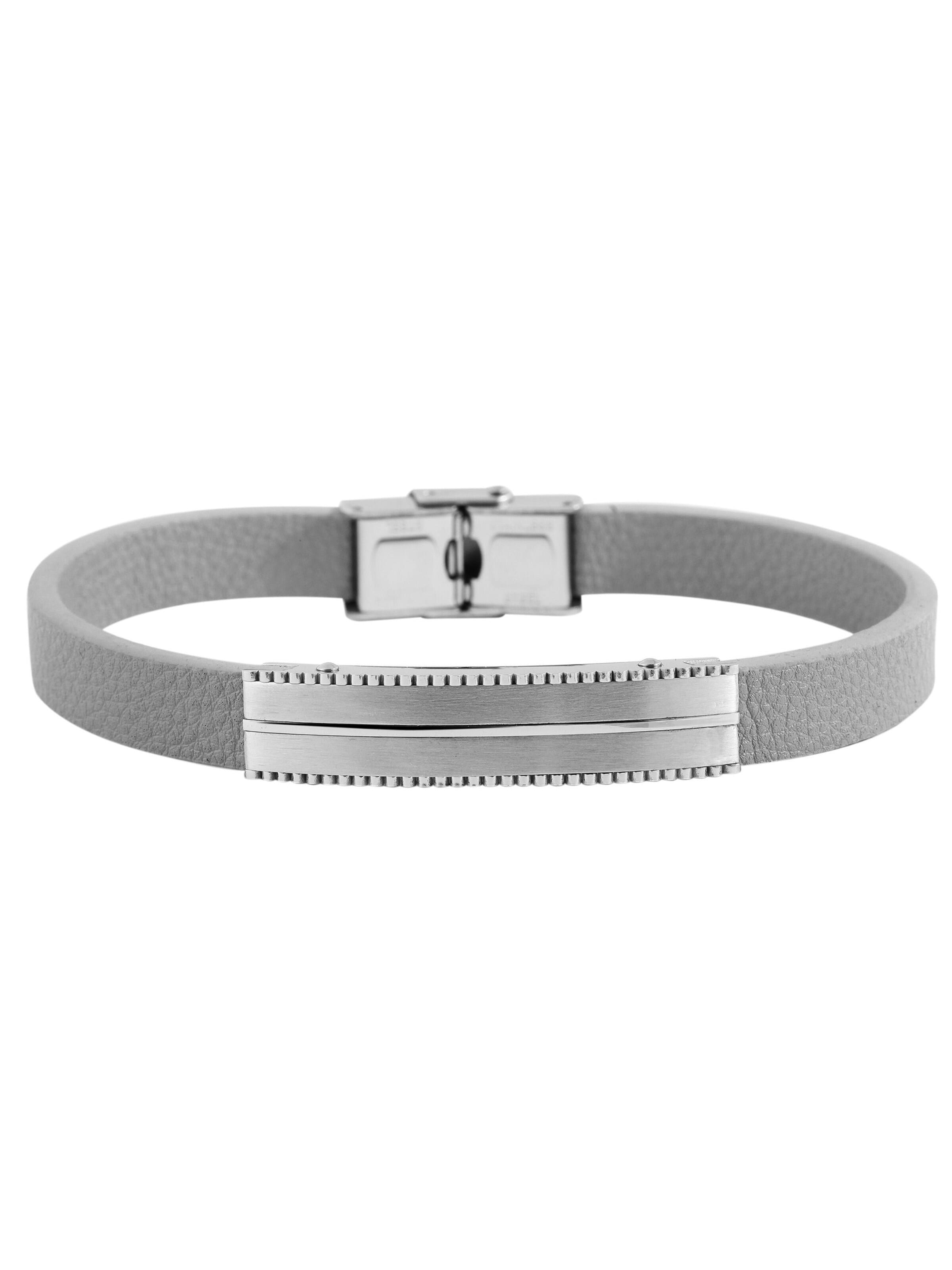 Akzent Armband 'Eddin'‌‌‌‌‌‌‌‌‌‌ in Grau: Vorderseite