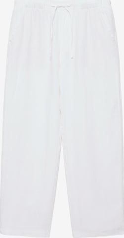 Pull&Bear Vrečasti Hlače | bela barva: sprednja stran