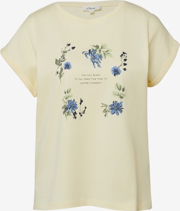 T-shirt s.Oliver en jaune : devant