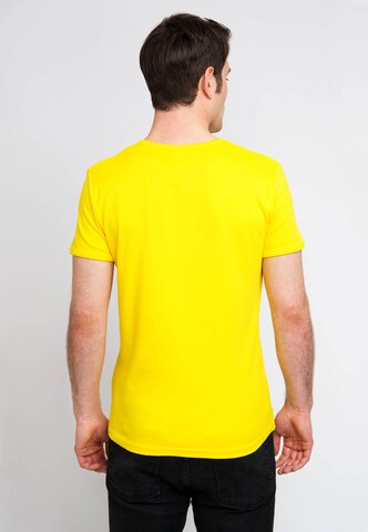 LOGOSHIRT Shirt 'Asterix & Obelix' in Yellow