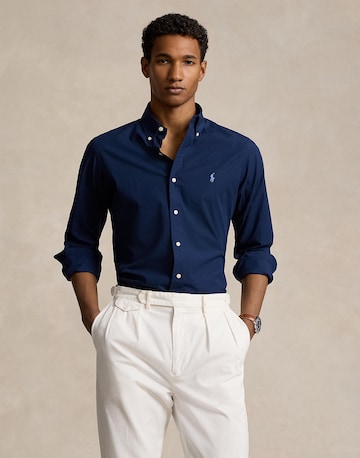 Coupe regular Chemise Polo Ralph Lauren en bleu : devant