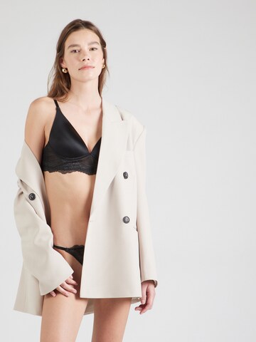 Hunkemöller Push-up Nedrček | črna barva