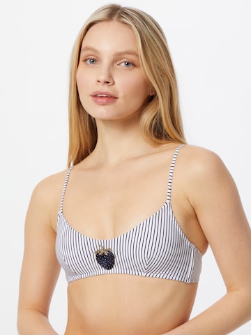 watercult T-shirt Bikini top in Blue: front