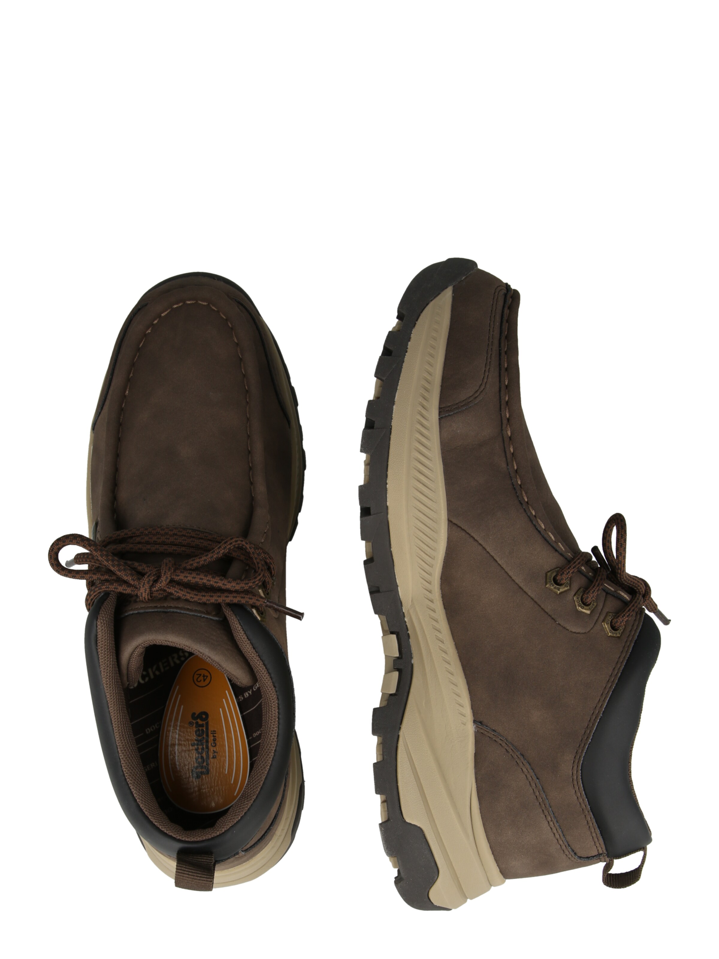 Dockers by Gerli Športni čevlji z vezalkami | rjava barva