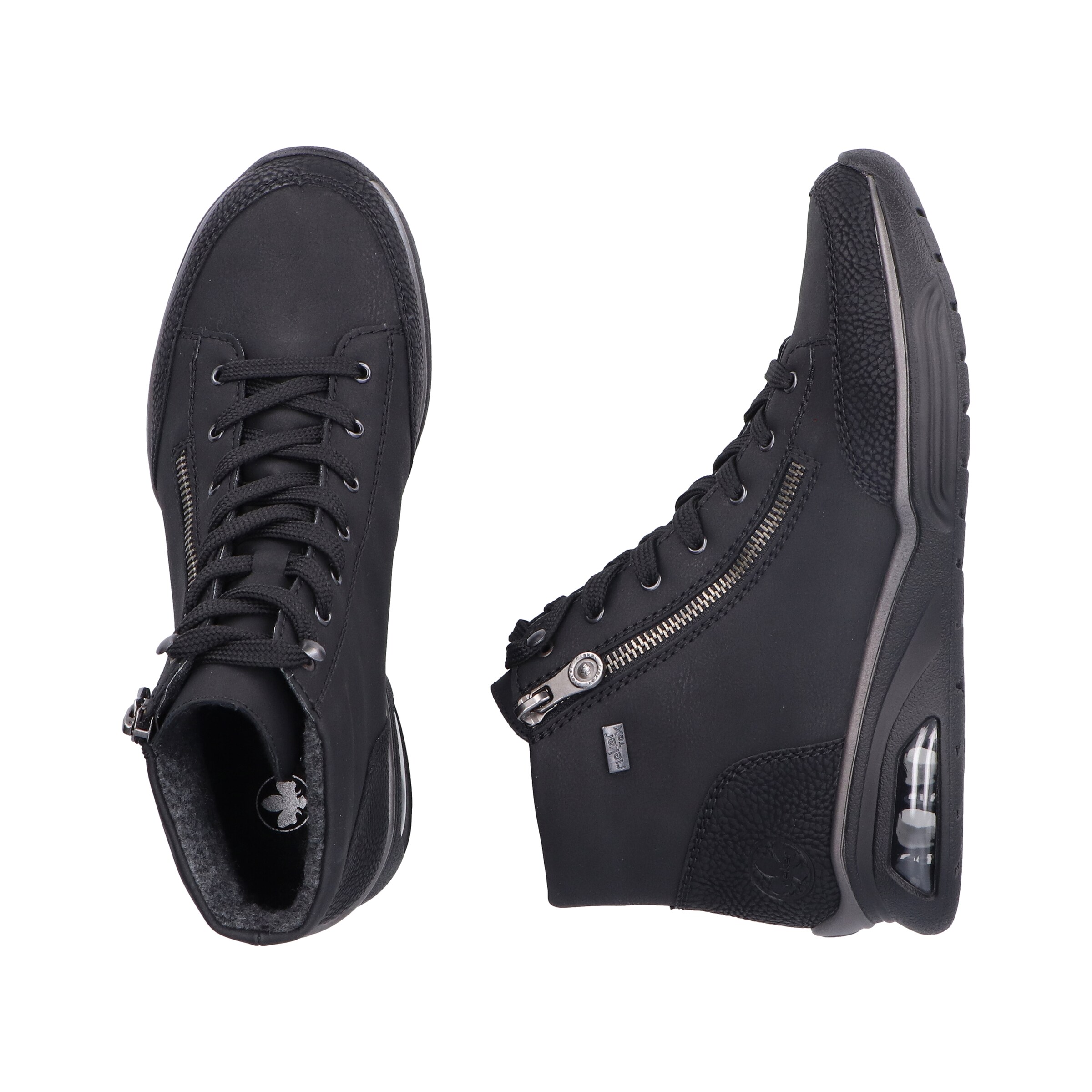 Bottines à lacets Rieker en noir