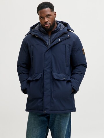 Jack & Jones Plus - Parca de invierno 'JJFINN' en azul