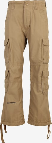 9N1M SENSE Klapptaskutega püksid, värv beež: eest vaates