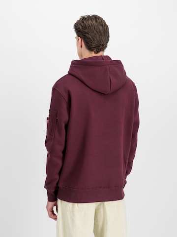 ALPHA INDUSTRIES - Pullover 'Alpha Puff' em vermelho