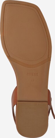 GUESS T-Bar Sandals 'SEFORA' in Brown